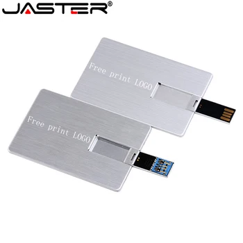 JASTER USB ključek 4 GB, 16GB 32GB 64GB Kovinski Kartico Pendrive Poslovno Darilo Palico Kreditne Pen Drive(5PCS po meri LOGO)