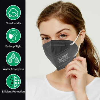 POWECOM Maske FFP2 Zaščitni Respirator oglje Masko za boj Proti Onesnaževanju Masko Filter Dustproof Usta Maske FPP2 Pokrov