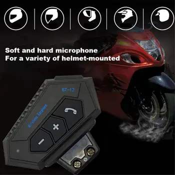 Motorfiets Bluetooth Interkom Čelu Interkom Renners Draadloze Waterdichte Interfonski Slušalke Zmanjšanje Hrupa Mikrofon