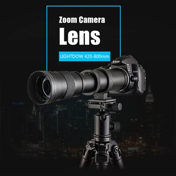 Mcoplus 420-800mm F8.3-16 Super Telefoto Objektiv, Ročni Zoom Objektiv za Canon EOS EF DSLR Fotoaparat