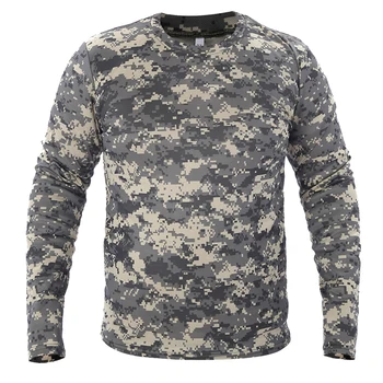 2020 Pomlad Dolg Rokav Taktično Prikrivanje T-shirt Moški Vojaki, Boj proti Vojaški T Shirt Quick Dry O Vratu Camo Vojske Majica S-3XL