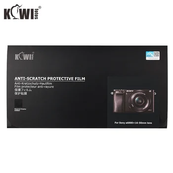 Fotoaparat Telo Nalepke Anti-Scratch Kritje Zaščitnik Film Komplet za Sony Alpha A6000 + SELP1650 16-50mm Objektiv - 3M Nalepke, Siva, Črna
