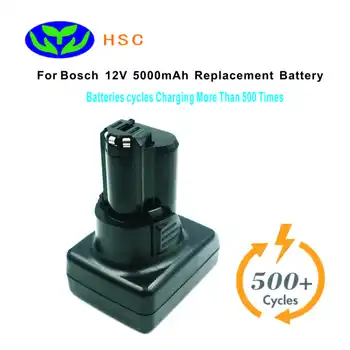 5.0 Ah Prenosne Baterije BOS12D Li-ionska Baterija 12V Zamenjava za BOSCH 12V Baterija BAT412 PS40-2 D-70745 2607336014