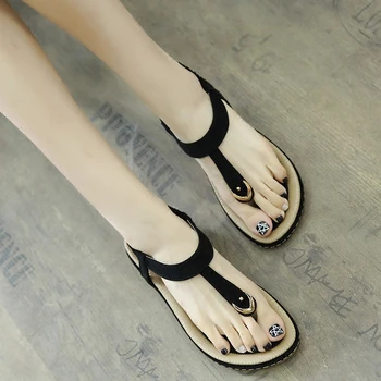 Velikost 35-42 nove ženske sandali, ki je ravno pete sandalias femininas poletje športna obutev ženska, mehko dno, copate sandali sandalias mujer