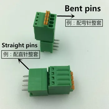 10sets Vijak-brezplačno 2EDGKD-2.5 / 2.54 mm igrišču moški in ženski pin plug PCB vrstnimi sponkami 2p/3p/4p/5p/6p/7p/8p/9p/10p