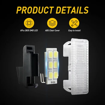 2Pcs LED Notranja Osvetlitev Prtljažnik, Svetilke za Tesla Model 3 Model S Model X Dekor Dodatki Avto Luči
