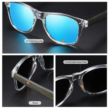 ZEREAL Black Bambusa sončna Očala Bambusa Polarizirana sončna Očala Moških Očala Moški/Ženske UV400 Zaščito Očala