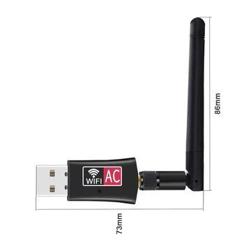 Creacube 600M Brezžični USB WiFi Adapter Omrežno Kartico Wifi Sprejemnik 2.4/5 G Dual Band Antene Računalniško Omrežje LAN Kartica Za PC