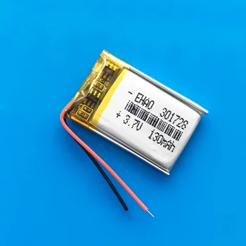3,7 V 130mAh 301728 Litij-polimer lipo baterijo za ponovno polnjenje za MP3, GPS, bluetooth zvočnik slušalke slušalke fotoaparat