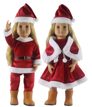 18 inch Lutka, ročno izdelane Božično oblačila, obleko za obleko oblačila obleko za 18