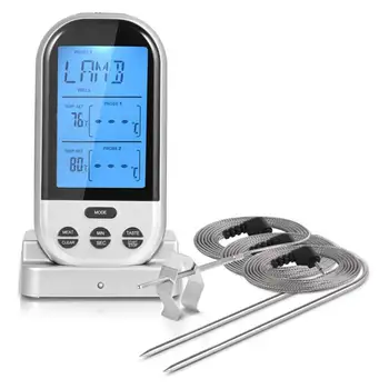 Brezžični Daljinski Digitalni Kuhanje Hrane Mesa Termometer Instant Branje s Pečico Sonda za Pečica in Dvojno Sonde za Kuhinjo Kadilec G