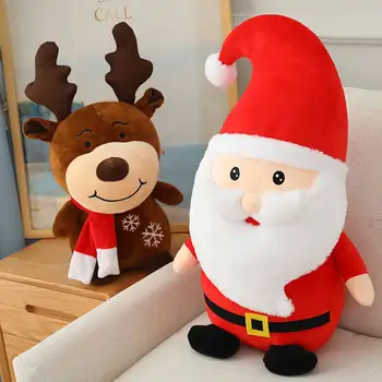 Otroci Božič Plišastih Igrač Srčkan Risanka Santa Claus Elk Mehko Polnjene Lutka Igrače za Otroke Božič Stranka Korist Darila Dom Dekor