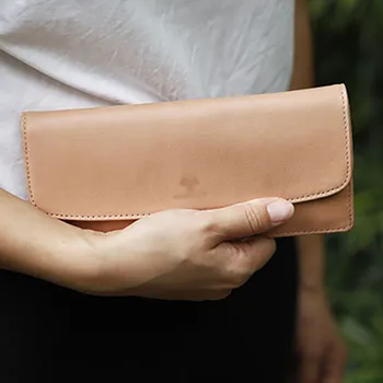 Ženske usnjene dolgo denarnice, ženski torbici, usnje tanke multi-card dolgo denarnice