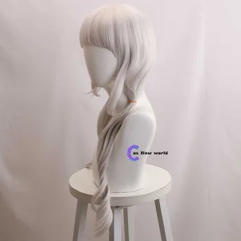 2020 Nova Moda Igre Danganronpa cosplay Angie Yonaga lasuljo Angie Yonaga vlogo igrati white silver dolgo styled lase kostumi