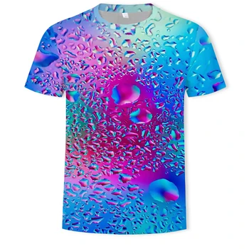 Moda moška t-shirt poletje 3D ocean voda print majica s kratkimi rokavi moški hip-hop street moška oblačila t-shirt za moške