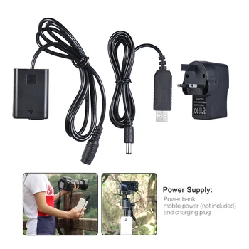 Andoer NP-FW50 Nadomestno Baterijo + 5V 3A USB Power Adapter Kabel z Vtič Zamenjava za AC-PW20 za Sony NEX-3/5/6/7 Serije