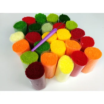 Zapah Kavljem Preprogo Kompleti Sončnice Vaza Crocheting Preprogo Preprogo Akril Preja Blazine Mat DIY Preprogo Preprogo Home Decor Art & Obrti