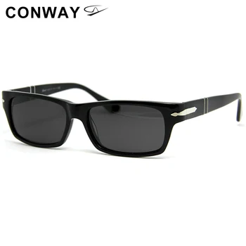 Conway Letnik Kvadratnih sončna Očala za Moške Vožnje Polarizirana Očala z UV Zaščito Nezlomljiv Acetatni Okvir Očal Primeru Vključeni