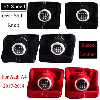 Visoko kakovostne ABS Avto Gear Shift Držijo Gumb Manual 5 6 Hitrost Primerna Za Audi A4 2017-2018 Z Antilop Usnja Gaiter Boot Kritje Primera