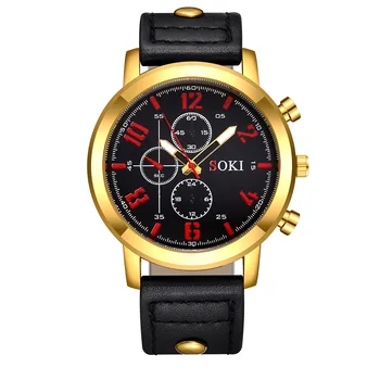 2018 najnovejše modne ponaredek tri očesa pasu quartz moška watch priložnostne študentskih športnih watch želijo spot neposredne prodaje