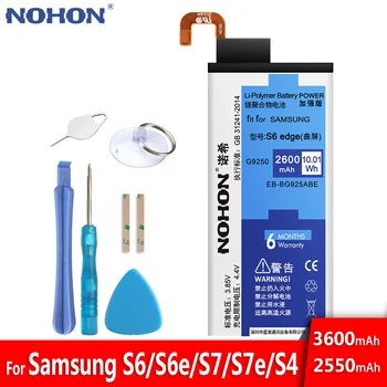 NOHON Baterija Za Samsung Galaxy S6 S6edge S7 S7 rob S4 I9500 I9505 G935 G935F G925F G920 G920F Originalne Nadomestne Bateria