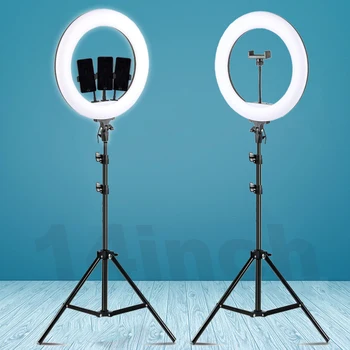 LED Video Luč Zatemniti Selfie Obroč Svetlobe Obroč lučka za Osvetlitev z Bliskavico Držalo za Telefon za 1,6 m Stojalo Stojalo za Ličila Youtube