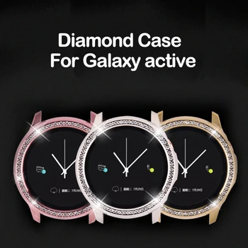 Watch Primeru Za Samsung galaxy watch aktivne 1 Galvanizacijo TPU Zaščitna torbica Z Diamanti