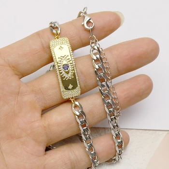 5 Sklop Punk nakit ogrlica Hip Pop nakit dodatki oči čarobne gumbe za ženske ogrlica za ženske Nova zasnova 7280
