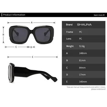 SHAUNA Posodobljene Kovine, Spona Oversize Kvadratnih sončna Očala Ženske blagovne Znamke Oblikovalec Retro Odtenki Moških UV400