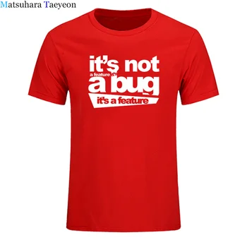 Novo Bombaž Unisex Majica s kratkimi rokavi moški Ne gre za Napako, To je Funkcija tshirt Razvijalec Šala Coder Programer Spletnih zabavne majice Tee
