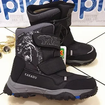 Fantje dekle sneg škornji zimski škornji bombaž otroci nepremočljiva škornji zadebelitev anti-30 stopinj velikosti 32 do 40 wallvell
