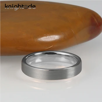 4 mm Visoko Kakovost Volframov Karbid Udejstvovanje Obroči Z Moškimi Ženske Lepe Poročni prstan Ravno Brušena Konča Udobje, Fit