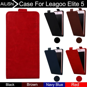 AiLiShi Za Leagoo Elite 5 Zadeva Gor In Dol Navpično Telefon Flip Vrhu Kakovosti Usnja Primeru Telefon Dodatki 4 Barve Za Sledenje