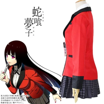 Anime Kakegurui Cosplay Kostum Jabami Yumeko Cosplay Kostum Japonski High School Uniform Dekleta Obleke Ženske Obleke