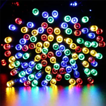 Solarna LED Niz Luči Božič luči Garland 50/100 LED Pravljice Luči Z Baterijo Prostem Vrt Stranka Drevo Poroko Dekor