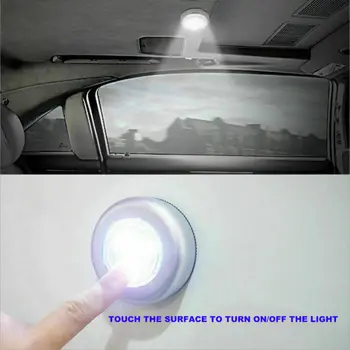 Dotik Pritisni Gumb lučka Lučka Self-Stick Dolgo Življenjsko dobo Baterije Navzdol Spot Light 4 LED Za prikolico, avtodom RV
