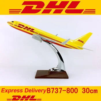 30 CM 1:230 Obsega Boeing B737-800 model DHL Express dostava letalske družbe znanja zlitine letalo letalo zaslonu za zbiranje