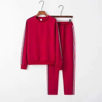Rdeča toplo 2020 Novo Modno Oblikovanje Vroče Prodaje Obleko Nastavite Ženske Trenirko Dva kosa Slog Obleko Majica Sport Wear