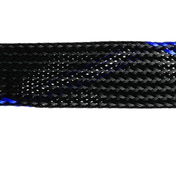 Pet Pleteni Cevi, 32.8 Noge 10M Razširljiv Kabel Ovijte 14 mm Premer Žice Tulec Modra,Črna
