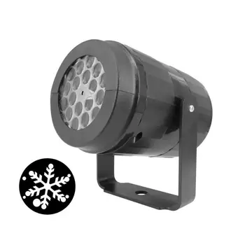 Vrtljiv Snežinka Projekcija Svetlobe Poroko KTV Bar Projektor 4W LED Pisane Razsvetljavo