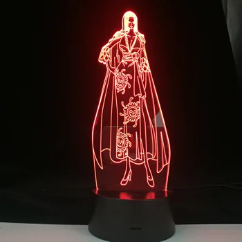 Boa Hancock Slika 3D En Kos Led Nočna za Otroke Rojstni dan Darila Spalnica Dekoracijo Anime namizne Svetilke Dropshipping