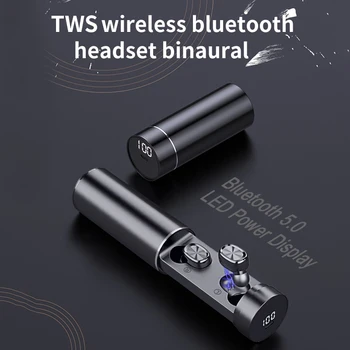 TWS Bluetooth 5.0 Stereo Slušalke Brezžične Slušalke Nepremočljiva Mini Čepkov 1800mAh Moči Banke šumov Slušalke
