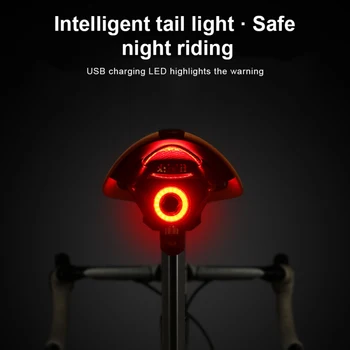 Kolesa Zadaj Lahka Nepremočljiva USB Kolo LED Luč za Kolo Smart Auto Start/Stop Zavoro Zaznavanje IPx6 Opozorilo Kolesarjenje Svetlobe