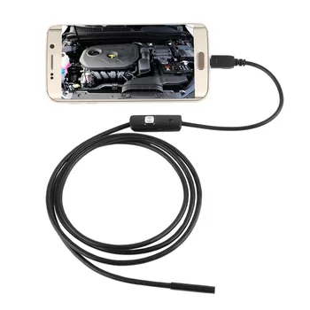 6LED 1M/7mm Objektiv Uho Čistilo Endoskop Nepremočljiva Pregled Borescope Kamera za Android PC Telefon & Prenosni Napravi Zdravstvenega Varstva