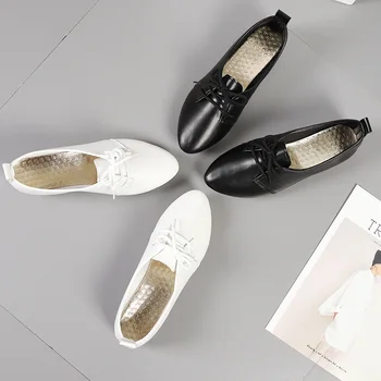 2020 korejska različica pomlad novo stanovanje beli ženski čevlji mati čevlji ženske čevlje grah čevlji ženske priložnostne čevlji