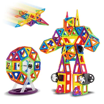 Nova Velika Magnetna Igrača Magneti Otroci Buiding Bloki Izobraževalne Dekle, Fant Gradnje Oblikovalec Nastavite Grad Letalo, Avto, Ustvarjalne igrače