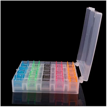 25pcs Plastičnih Prazno šivanje vretena Stroja Tuljave z škatla za shranjevanje Needlework pribor mozaik diy orodja