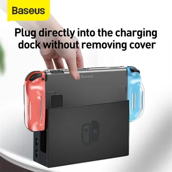 Baseus PVC Ohišje za Nintendo Stikalo Prozorno Zaščitno Ohišje Pokrov za Gamer Znoj Dokaz Igre Pribor