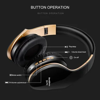 PunnkFunnk Brezžično Slušalko Bluetooth Headpone 5.0 Foldablel Globok Bas Stereo Zmanjšanje Hrupa Gaming Slušalke Za Mobilne PC Xbox