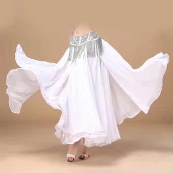 Ples trebuh Kostum za Orientalski Polno Krilo Dvojno Visoko Režejo Ples Krilo Obleko Uspešnosti Obleko za Ženske Fazi predstavo